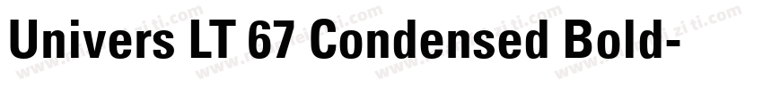 Univers LT 67 Condensed Bold字体转换